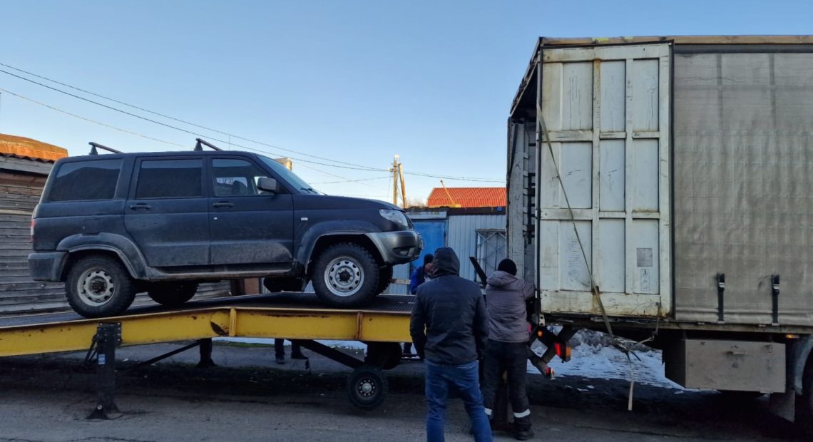волонтёры отправили восстановленный автомобиль Алексея Пунанова